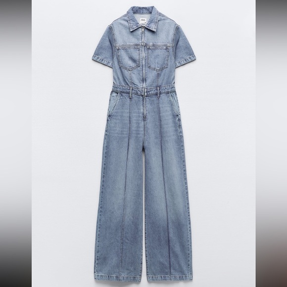 Zara full length denim jumpsuit - Picture 8 of 13